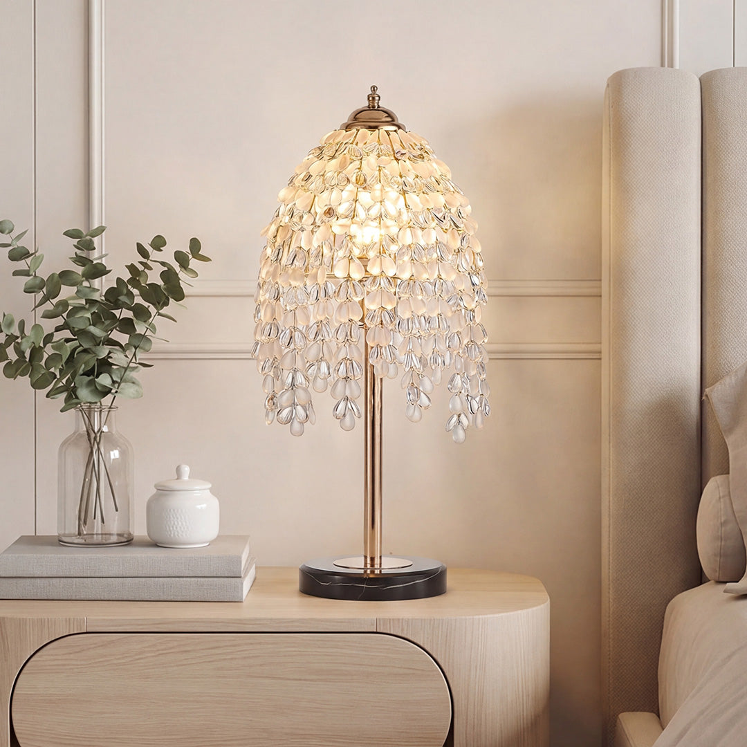 Aurelia Crystal Table Lamp in French Gold Finish