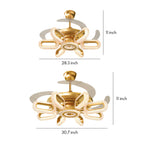 Luxury Gold LED Ceiling Fan with Light – Modern Iron Design for Elegant Interiors