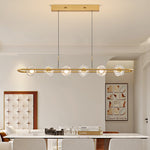 Modern Rise and Fall Pendant Light with Ribbed Glass Shade
