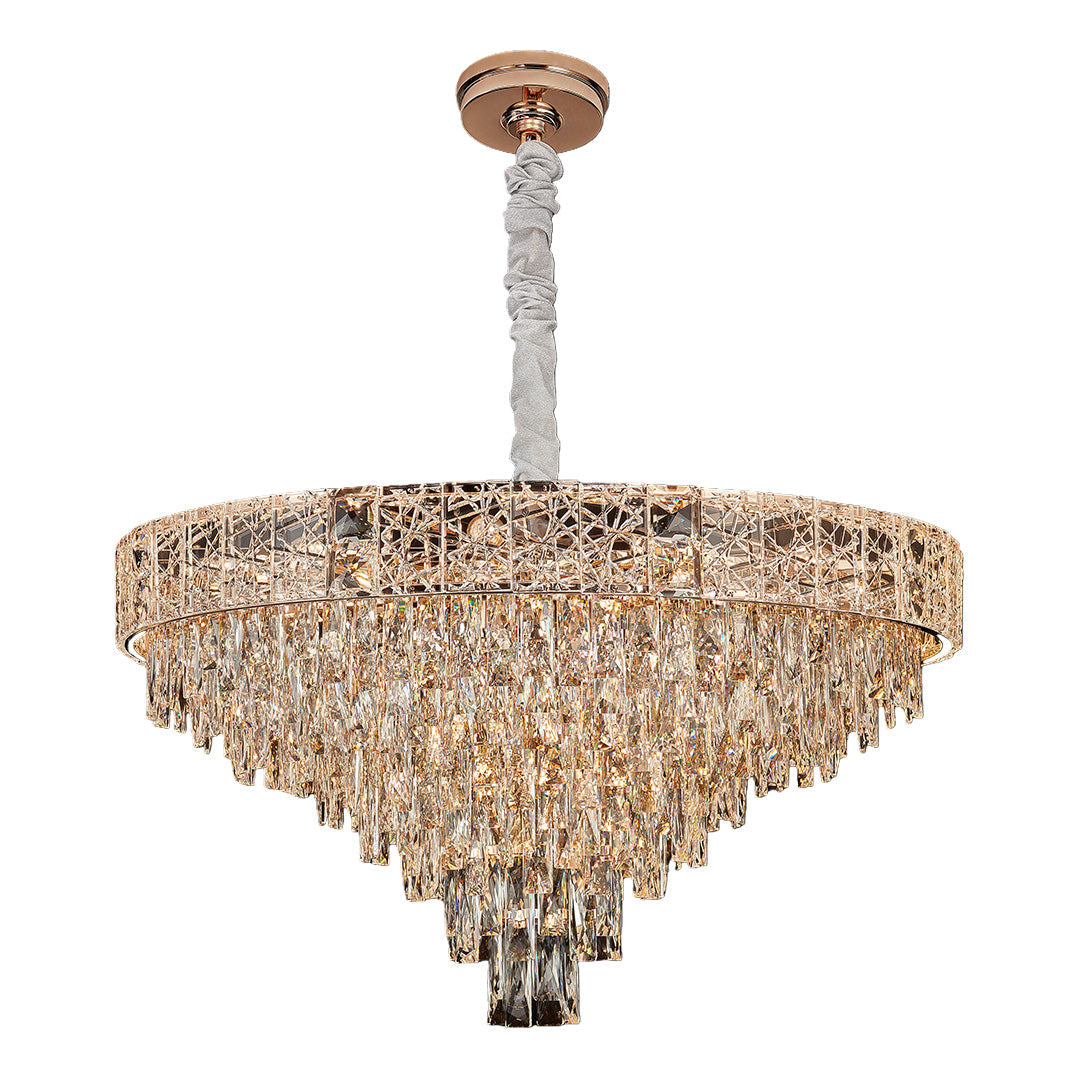 Aurelia Crystal Chandelier – European Luxury Gold Pendant Light