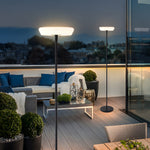 Halo Solar Floor Lamp – Modern Minimalist Outdoor Lighting with Adjustable Height