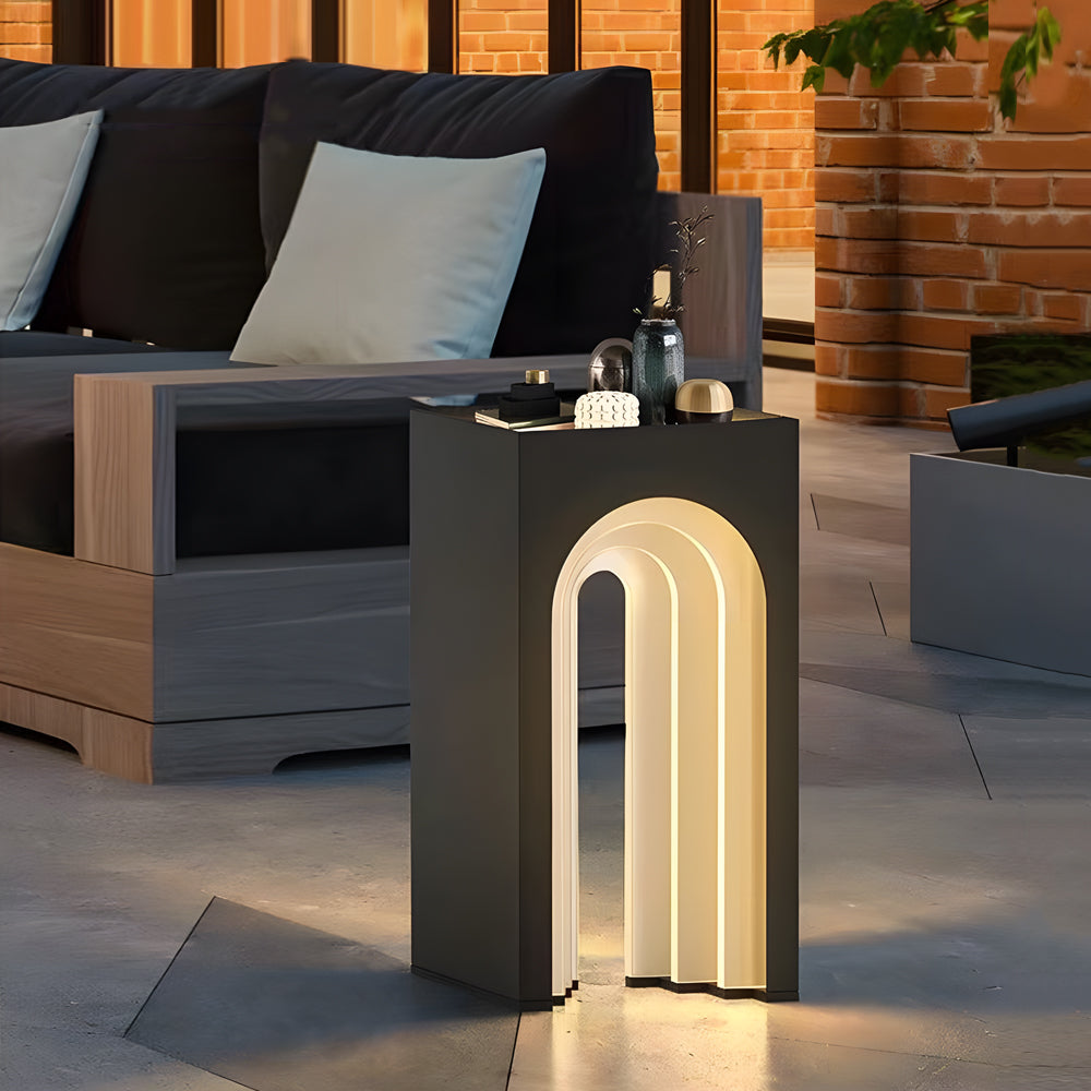 Stainless Steel Outdoor Lawn Light with Warm LED Glow
