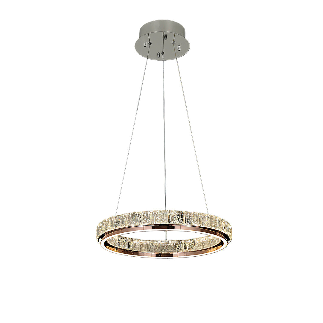 Aurelia Round Crystal LED Chandelier – Modern Minimalist Ring Pendant Light