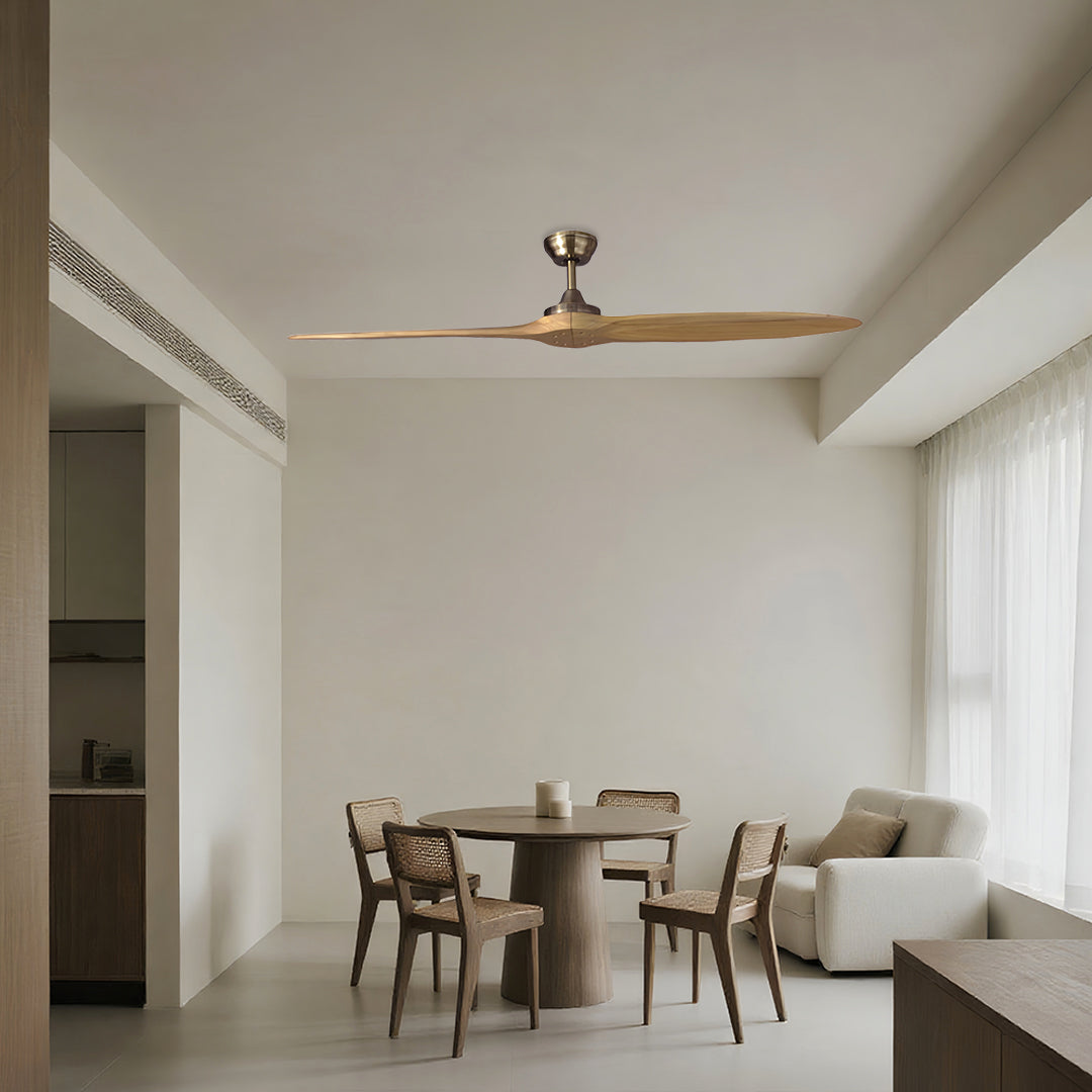 Aria 60" Modern Wood Ceiling Fan with Remote, Bronze Finish