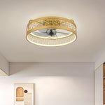 Aurelia Round LED Ceiling Fan with Light – Modern Nordic Flush Mount