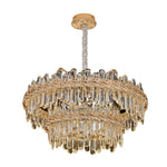 Lumière Cascade Crystal Chandelier in Champagne Gold
