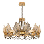 French Crystal Chandelier in Champagne Gold for Elegant Interiors