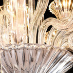 French Art Glass Chandelier with Elegant Hardware, 12 or 18 Lights