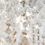 French Crystal Chandelier Ceiling Light with Gold Stainless Steel Frame