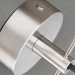 Aurelle Industrial Wall Sconce in Silver Die-Cast Aluminum