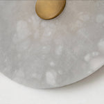 Round Marble Wall Sconce with Brass Accent – Modern Nordic LED Lighting
