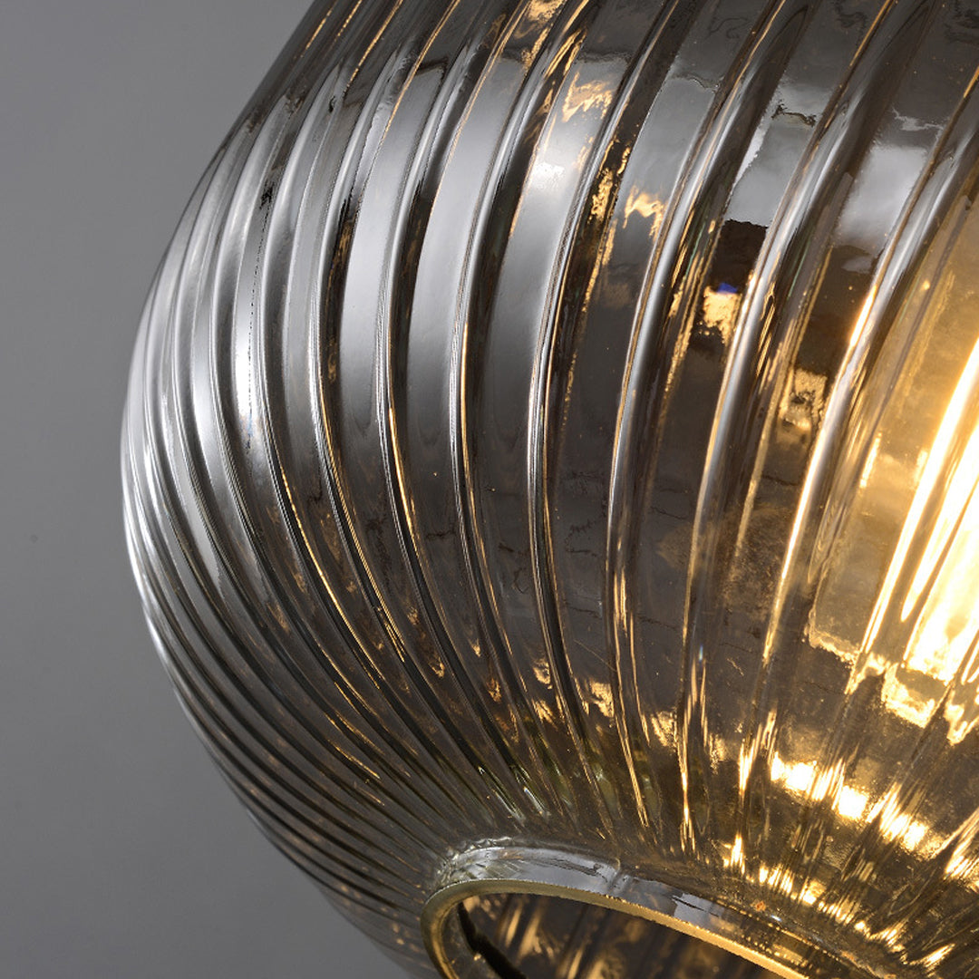 Nordic Vintage Glass Pendant Light with Adjustable Cord for Modern Interiors