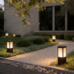 Modern Solar Bollard Light with Remote Control for Pathways and Gardens