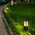 Modern Solar Bollard Light with Remote Control for Pathways and Gardens