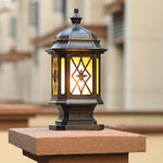 Modern Waterproof Outdoor Pillar Light with Frosted Glass Shade
