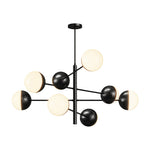 Solid Copper Globe Chandelier with Clear Glass Shades for Modern Interiors