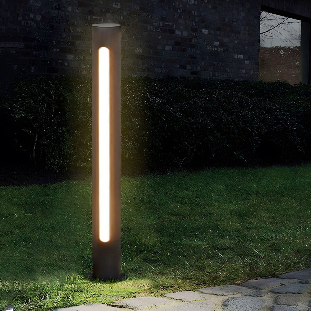 Cylinder LED Path Light in Matte Black for Modern Landscape