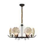 Modern Copper Shell Glass Chandelier for Dining Room and Living Room