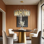 Lumière de Cristal Contemporary Crystal Chandelier with Adjustable Chain