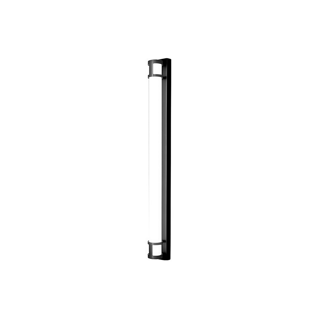Linear Outdoor Wall Sconce with Dimmable LED Lighting in Black or Gold