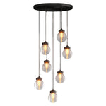 Luxury Copper Chandelier with Clear Glass Shades for Modern Interiors