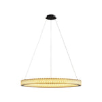 Aurelia Circular LED Chandelier in Copper, Chrome, or Black