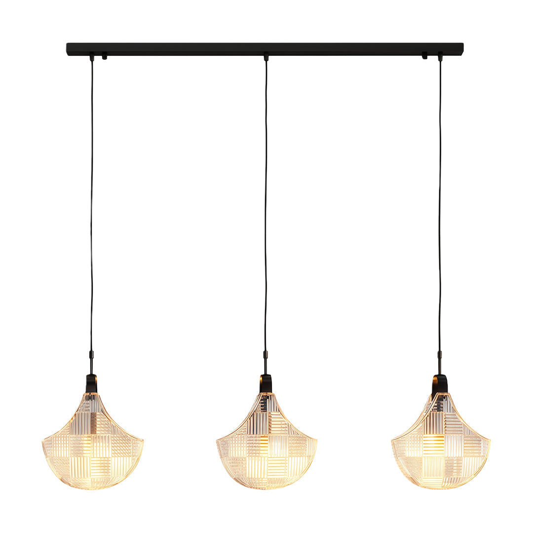 Shell Chandelier Modern Luxury Ceiling Light in Copper, Nickel, or Black
