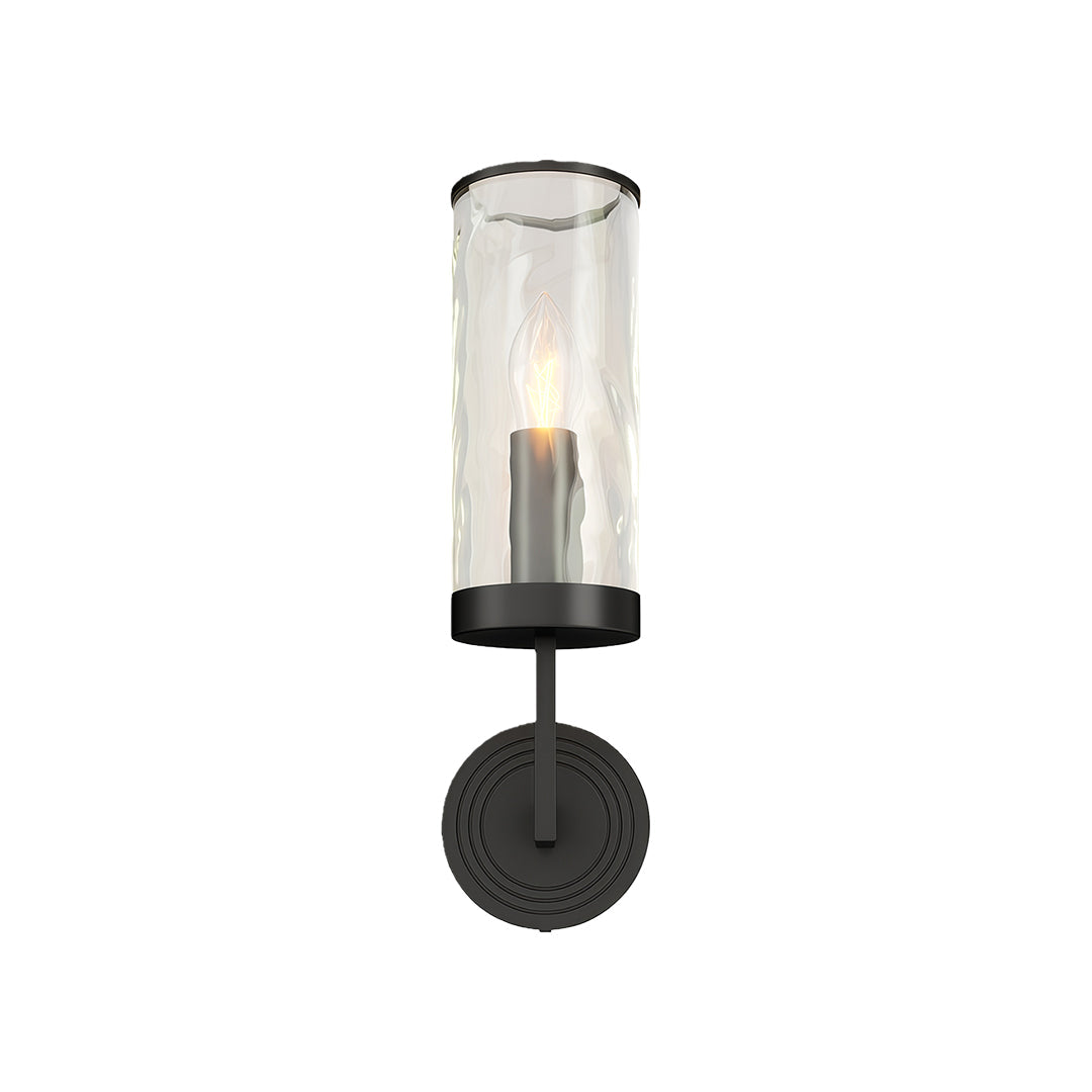 Modern Minimalist Copper Wall Sconce with Clear Glass Shade