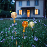 Reed Path Landscape Lighting with Glass Sphere Shade, Outdoor LED Garden Lamp