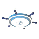 Mediterranean Style Cartoon Rudder Design Led High Transmittance Ceiling Lamp