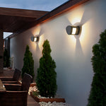 Tri-Directional LED Outdoor Wall Sconce in Bluish-Gray Aluminum