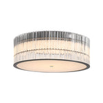 Lumina Crystal Flush Mount Ceiling Light in Black and Glass