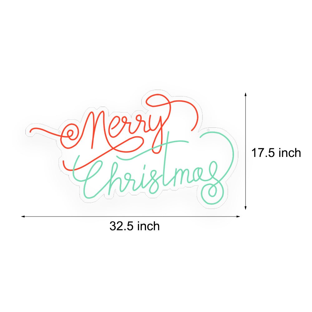 Merry Christmas LED Neon Sign – Modern Festive Wall Art for Cozy Interiors