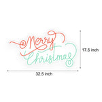 Merry Christmas LED Neon Sign – Modern Festive Wall Art for Cozy Interiors