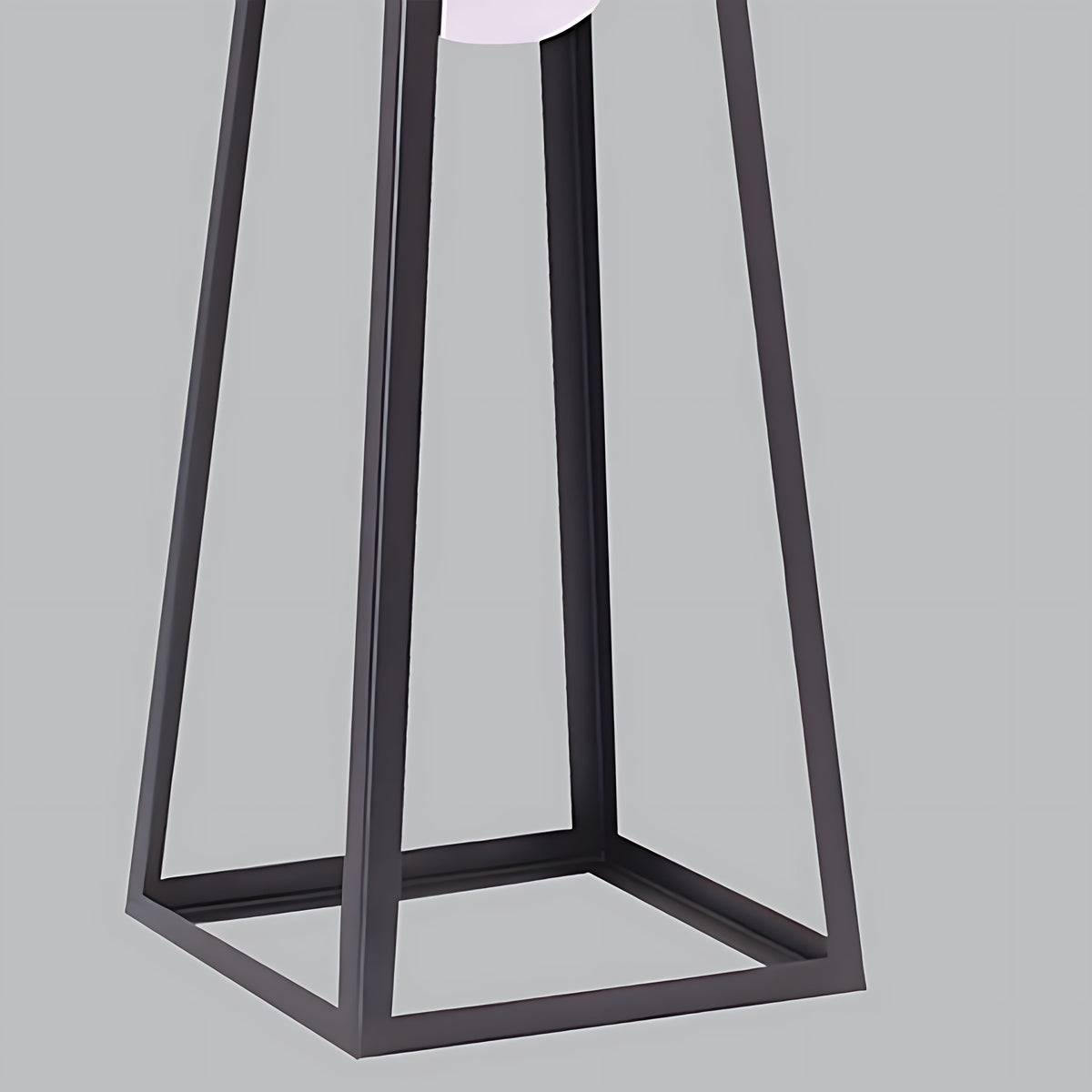 Modern Outdoor Floor Lantern with Stainless Steel Frame and Warm LED Glow