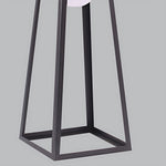Modern Outdoor Floor Lantern with Stainless Steel Frame and Warm LED Glow