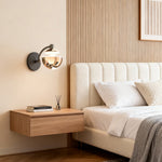 Modern Minimalist LED Wall Sconce with Acrylic Shade in Black or Gold