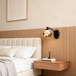 Modern Minimalist LED Wall Sconce with Acrylic Shade in Black or Gold