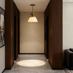 French Mid-Century Cloud Stone Pendant Light in Gold