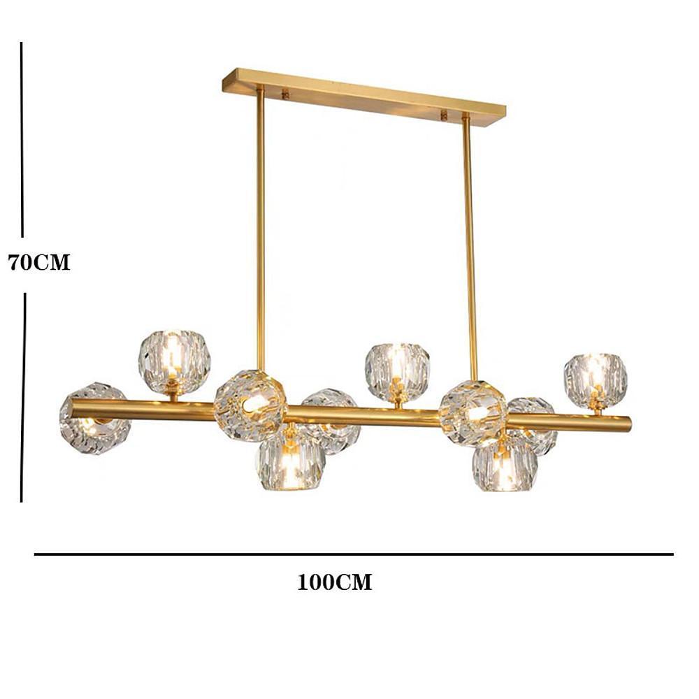 Aurelia Globe Crystal Chandelier in Gold — Modern LED Ceiling Light