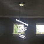 3 Ring Adjustable Circles Tiered Crystal Bling Hanging Modern Chandeliers