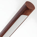 Linear LED Desk Lamp in Wood and Brass, Mid-Century Modern