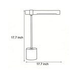 Linear LED Desk Lamp in Wood and Brass, Mid-Century Modern