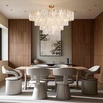 Aurelia Mid-Century Modern Copper Glass Chandelier