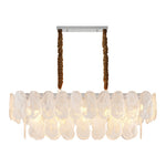 Aurelia Mid-Century Modern Copper Glass Chandelier