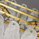 Aurelia Mid-Century Modern Copper Glass Chandelier