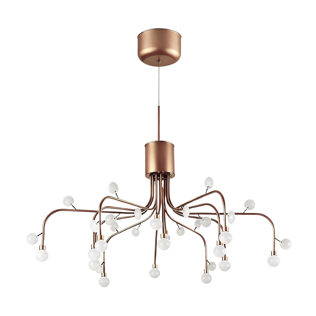 Modern Retro Adjustable LED Chandelier with Acrylic Shade