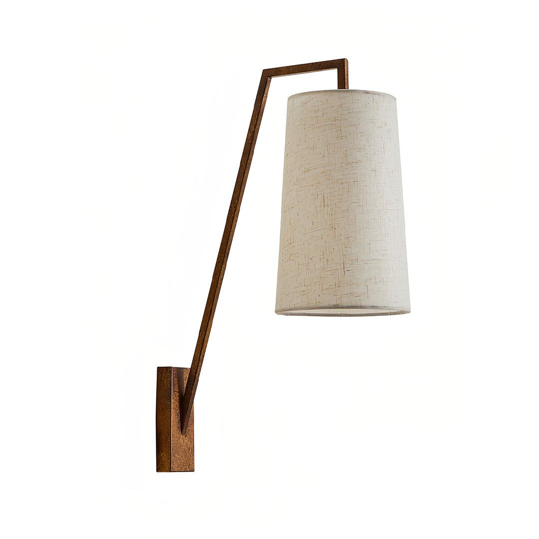 American Retro Iron Wall Sconce with Fabric Shade