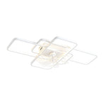 Modern Ceiling Fan with LED Light, Acrylic Shade, Clear ABS Blades
