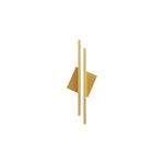 Sculptural Linear LED Wall Sconce in Brass and Acrylic